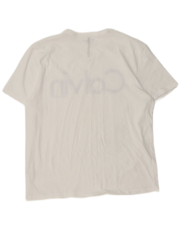 Γυναικείο γραφικό μπλουζάκι Calvin Klein Jeans Top UK 16 Large White