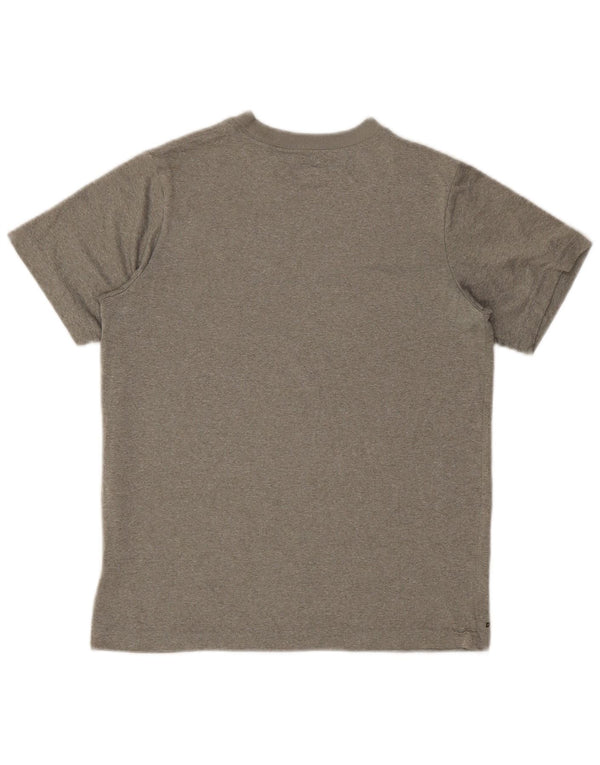 Γυναικείο γραφικό μπλουζάκι Nike Dri Fit Top UK 14 Large Grey Flecked Polyester