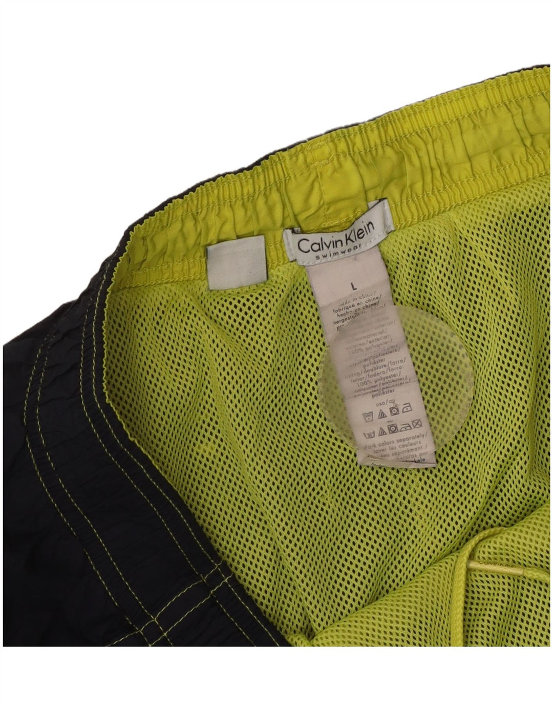 Γραφικό ανδρικό σορτς κολύμβησης Calvin Klein Μεγάλο Navy Blue Polyester