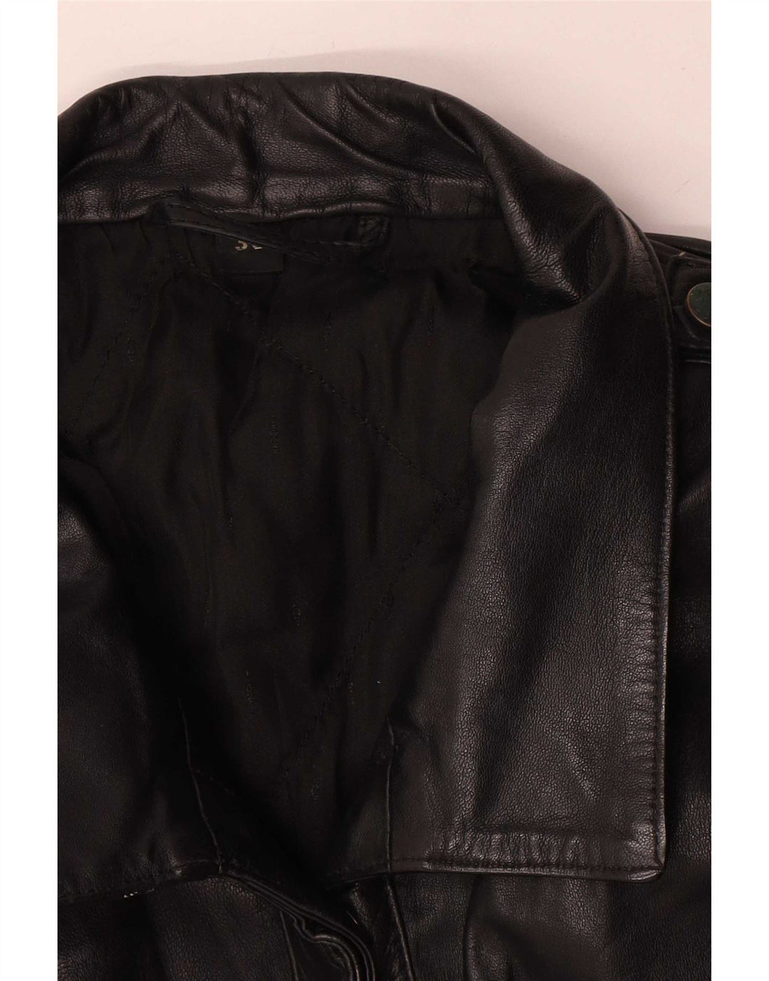 Vintage Γυναικείο Oversized Δερμάτινο Μπουφάν EU 36 Small Black Leather