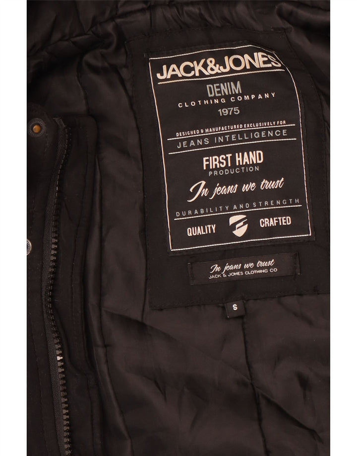 Jack & Jones Ανδρικό μπουφάν με κουκούλα UK 36 Small Black