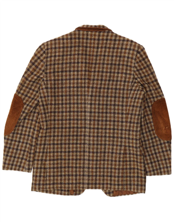 Egon Von Furstenberg Ανδρικό μπλέιζερ με 3 κουμπιά μπουφάν EU 50 Large Brown Gingham