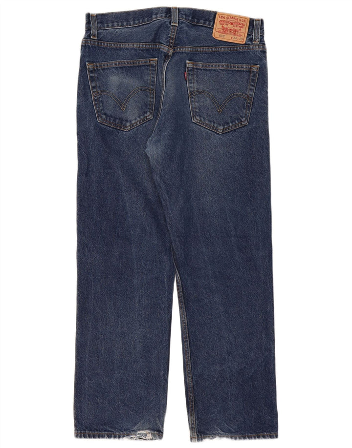 Levi's Mens 505 Regular Fit Straight Jeans W34 L29 Μπλε βαμβακερό