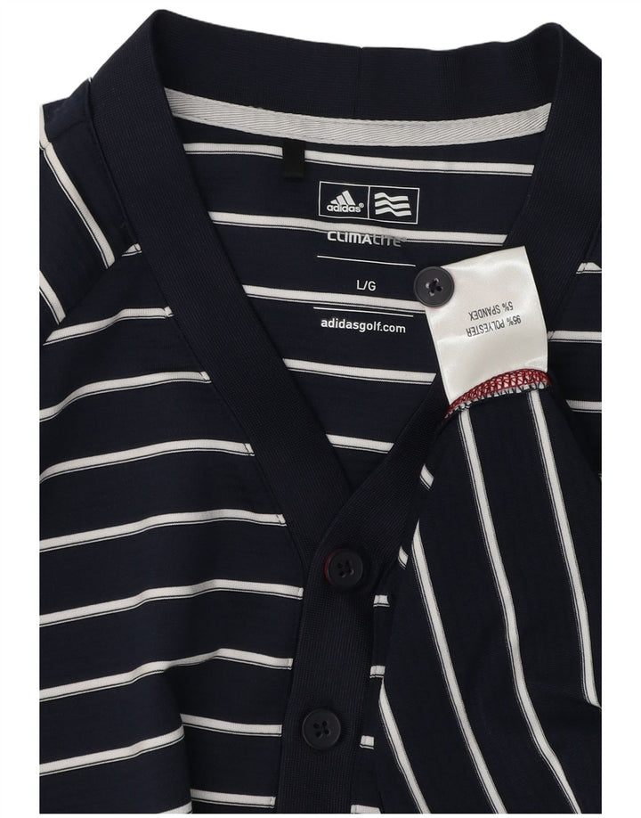 Adidas Ανδρικό φούτερ Climalite Jumper Μεγάλο Navy Blue ριγέ πολυεστέρας