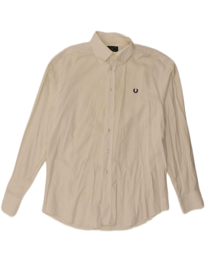 Fred Perry Ανδρικό πουκάμισο 2XL από λευκό βαμβακερό