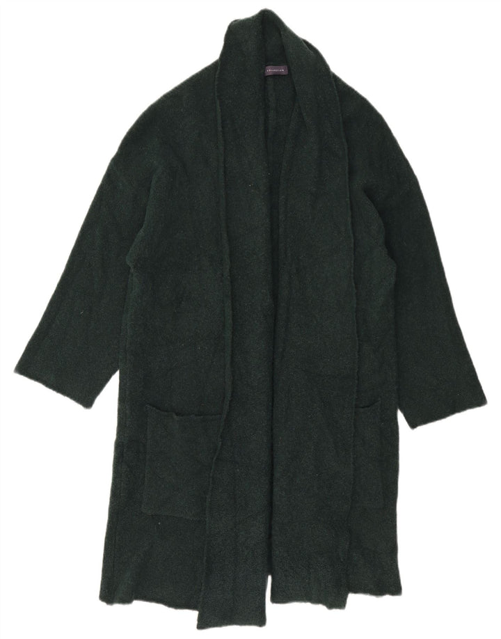 Marks & Spencer Γυναικείο Longline ανοιχτό πουλόβερ ζακέτα UK 12 Medium Green
