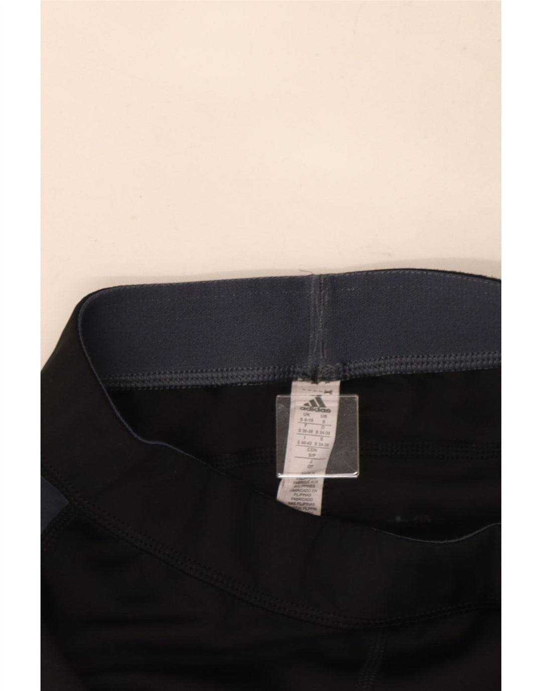 Adidas Γυναικεία Κάπρι Κολάν UK 8/10 Small Black Colourblock Polyester