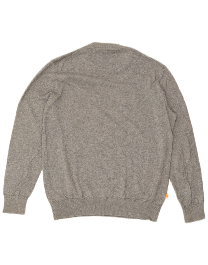 TIMBERLAND Mens Crew Neck Jumper Sweater Medium Grey Cotton