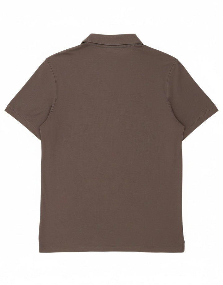 MICHAEL KORS Mens Polo Shirt Large Grey Cotton