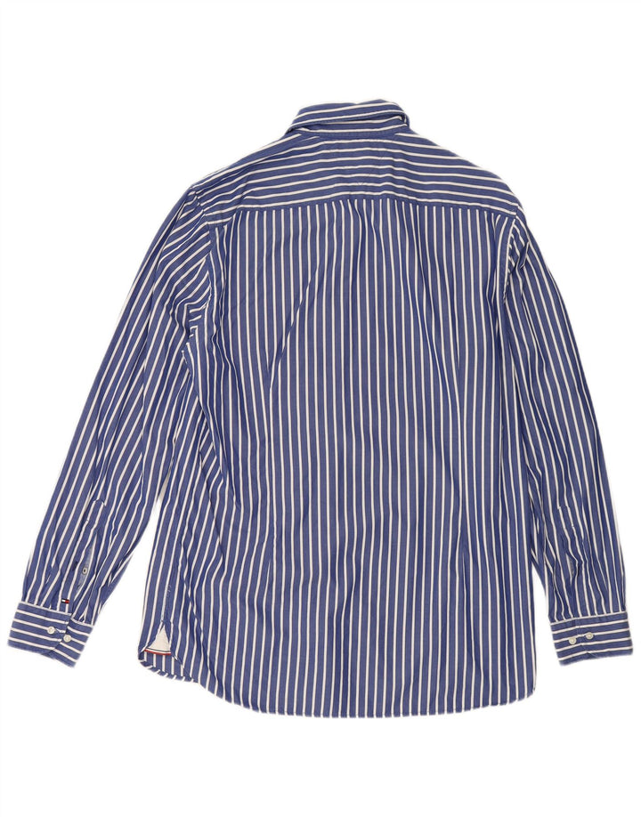 Ανδρικό πουκάμισο Tommy Hilfiger Large Blue ριγέ βαμβακερό