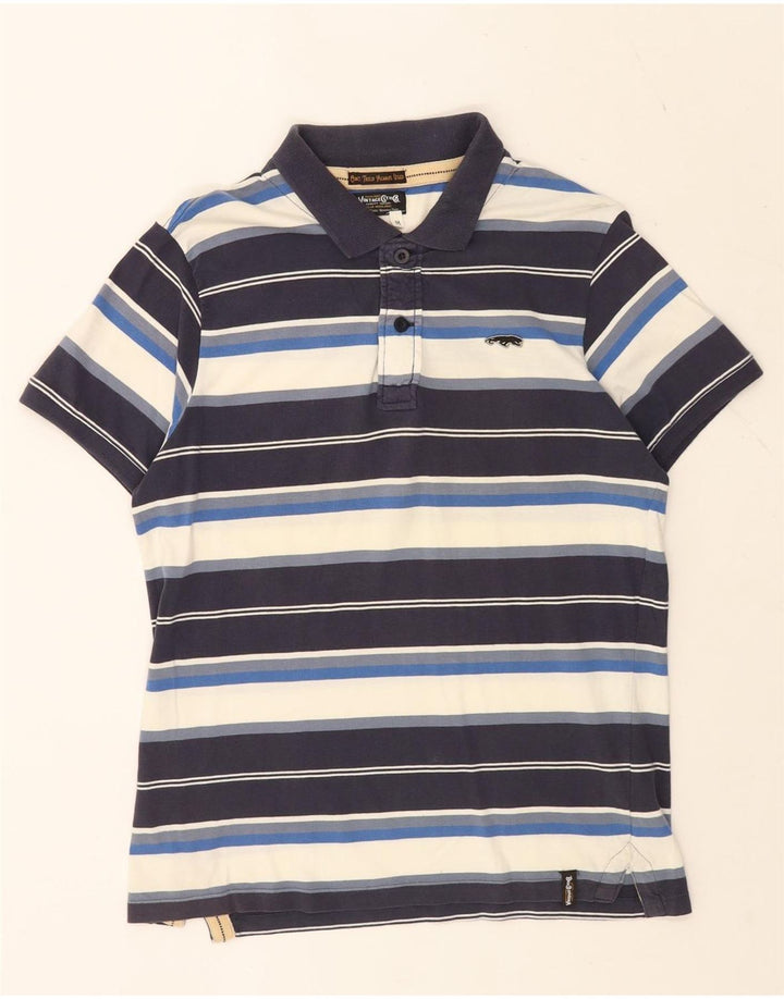 Ανδρικό μπλουζάκι πόλο Jack & Jones, μεσαίο πολύχρωμο βαμβακερό ριγέ