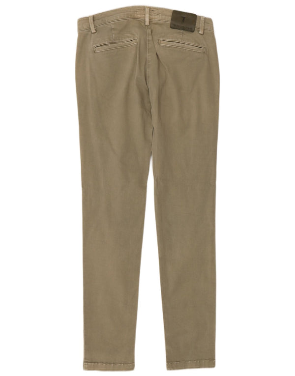 Trussardi Γυναικείο Slim Παντελόνι Chino IT 38 XS W30 L31 Χακί βαμβακερό