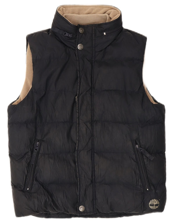 Timberland Boys Graphic Hooded Gilet Gilet 9-10 Years Navy Blue Polyester