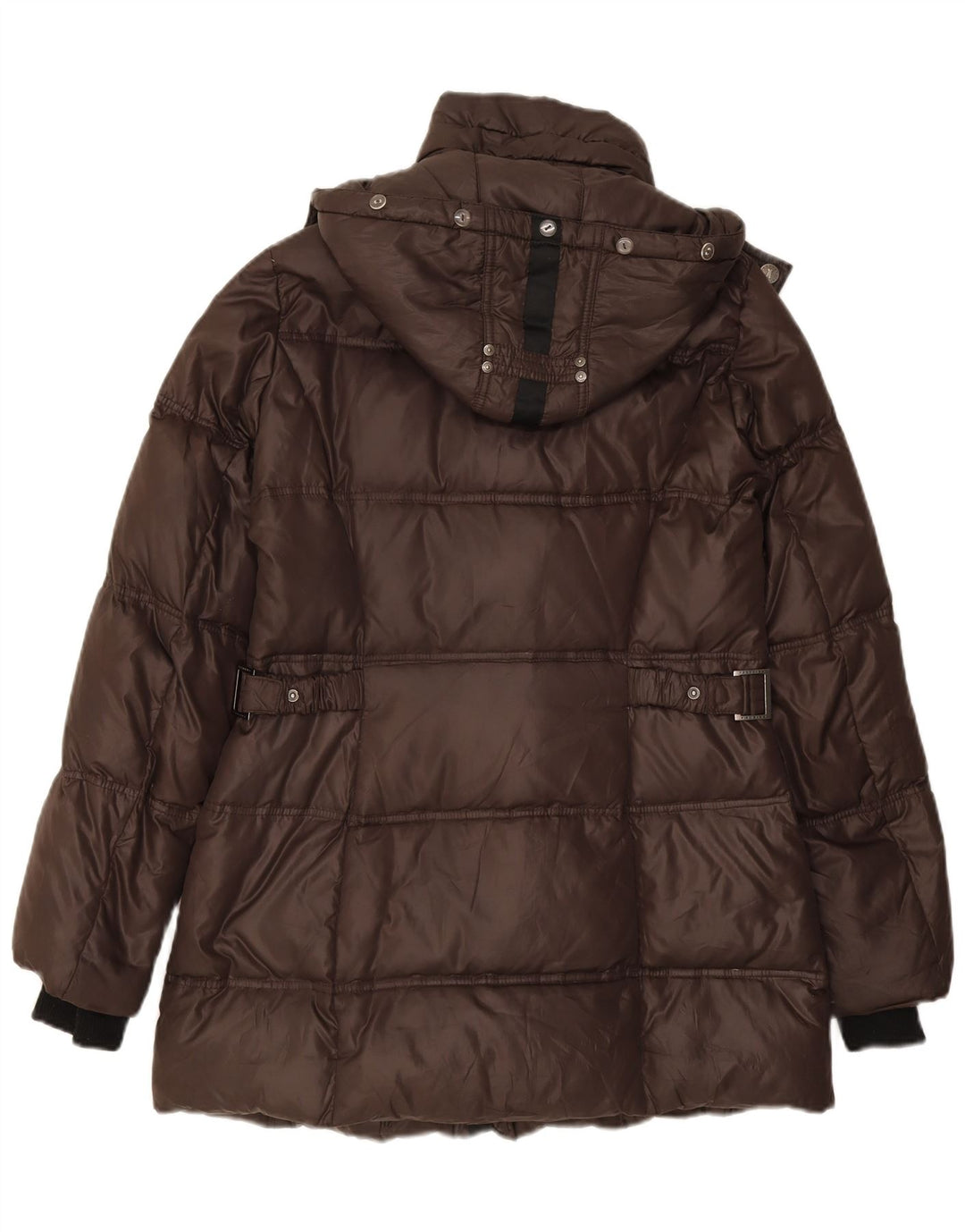 FRIEDA & FREDDIES Womens Hooded Padded Coat UK 16 Large Brown