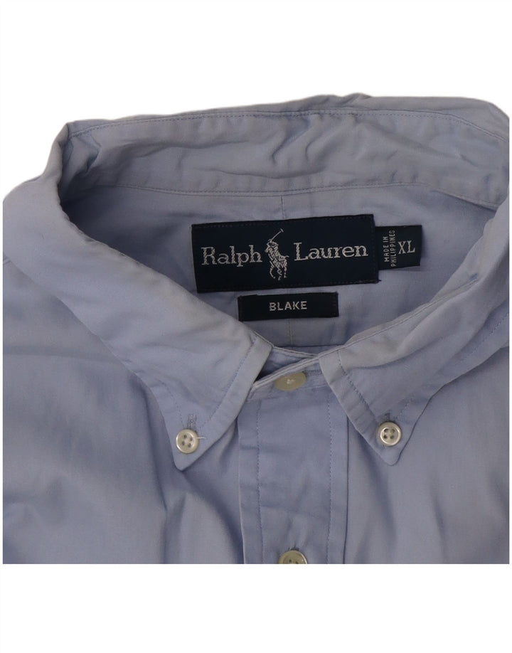 Ralph Lauren Ανδρικό κοντομάνικο μπλέικ πουκάμισο XL μπλε