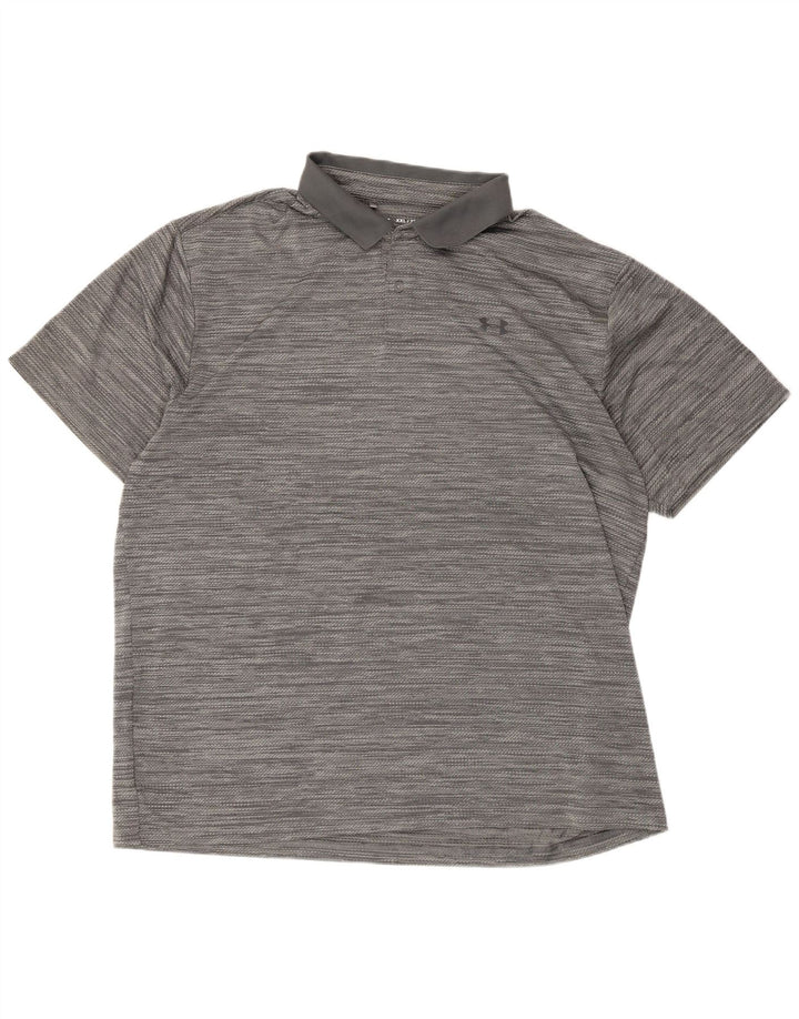 Under Armour Ανδρικό Πόλο Μπλουζάκι 2XL Γκρι Ριγέ