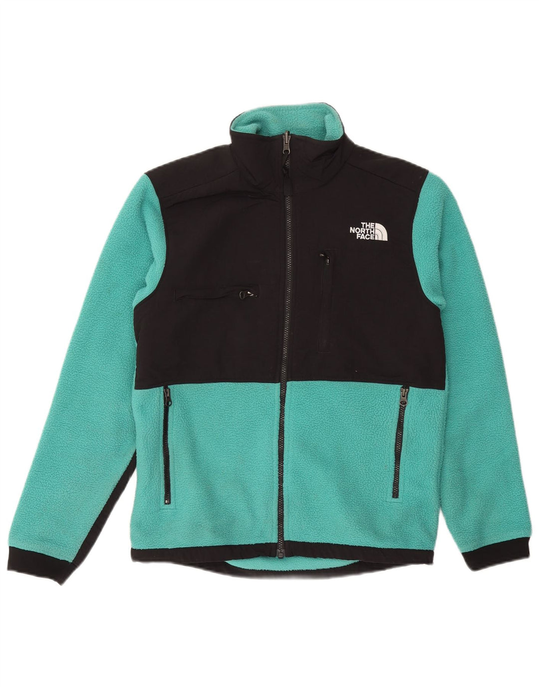 THE NORTH FACE Ανδρικό Fleece Jacket UK 36 Small Turquoise Colourblock