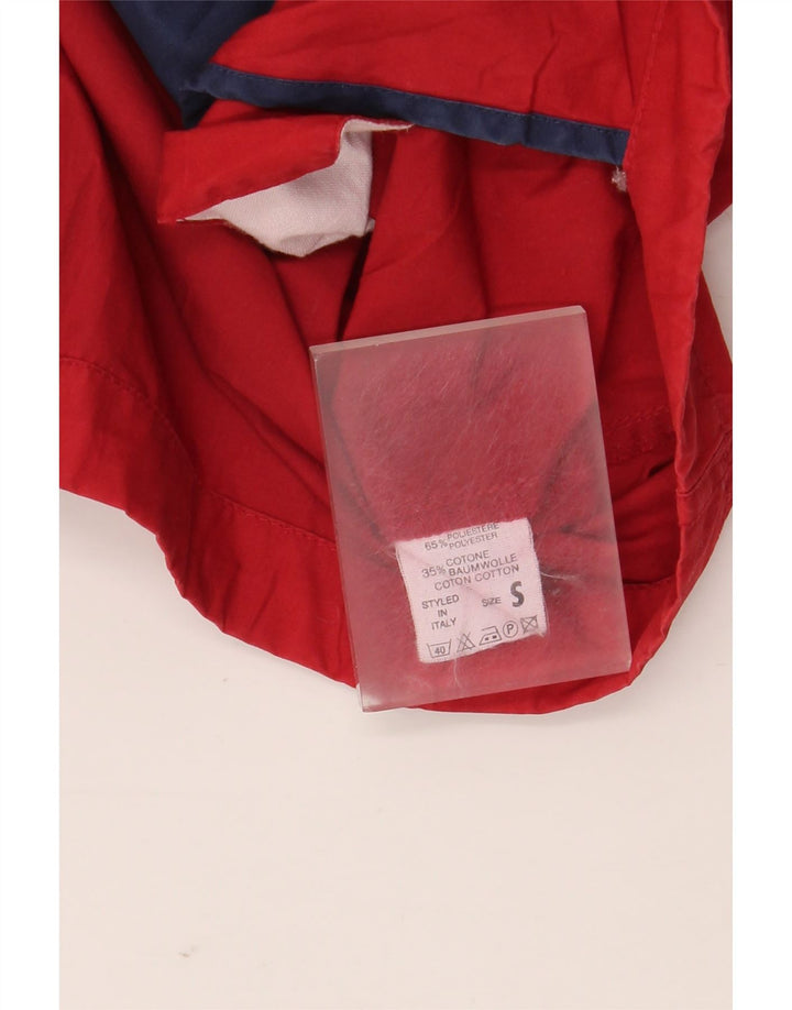 Vintage Ανδρική κουκούλα Loose Fit Utility Jacket UK 36 Small Red Polyester