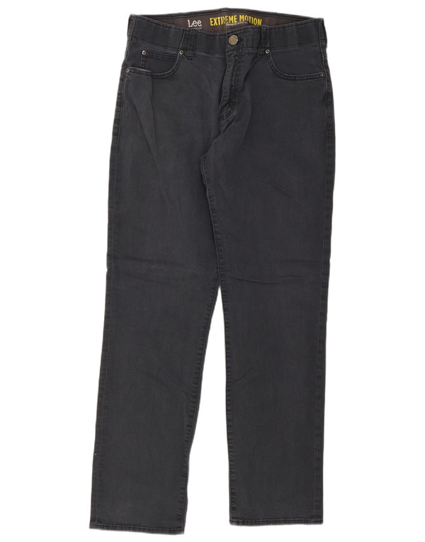 Lee Mens Extreme Motion Straight Tapered Casual Παντελόνι W34 L32 Γκρι