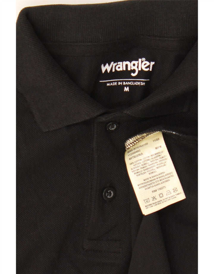 WRANGLER Mens Polo Shirt Medium Black Cotton Vintage Wrangler and Second-Hand Wrangler from Messina Hembry 
