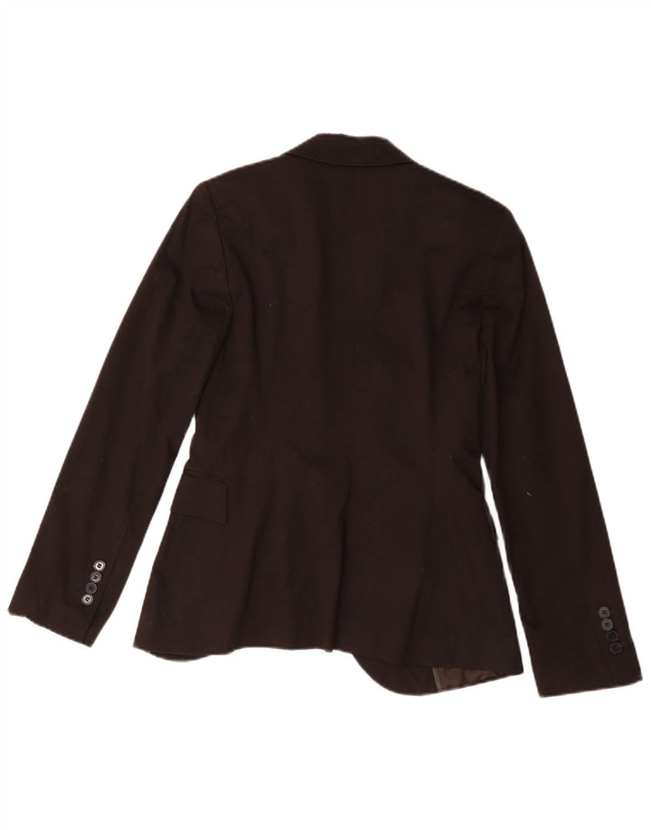Zara Γυναικείο μπλέιζερ 1 κουμπιού μπουφάν UK 10 Small καφέ βαμβακερό