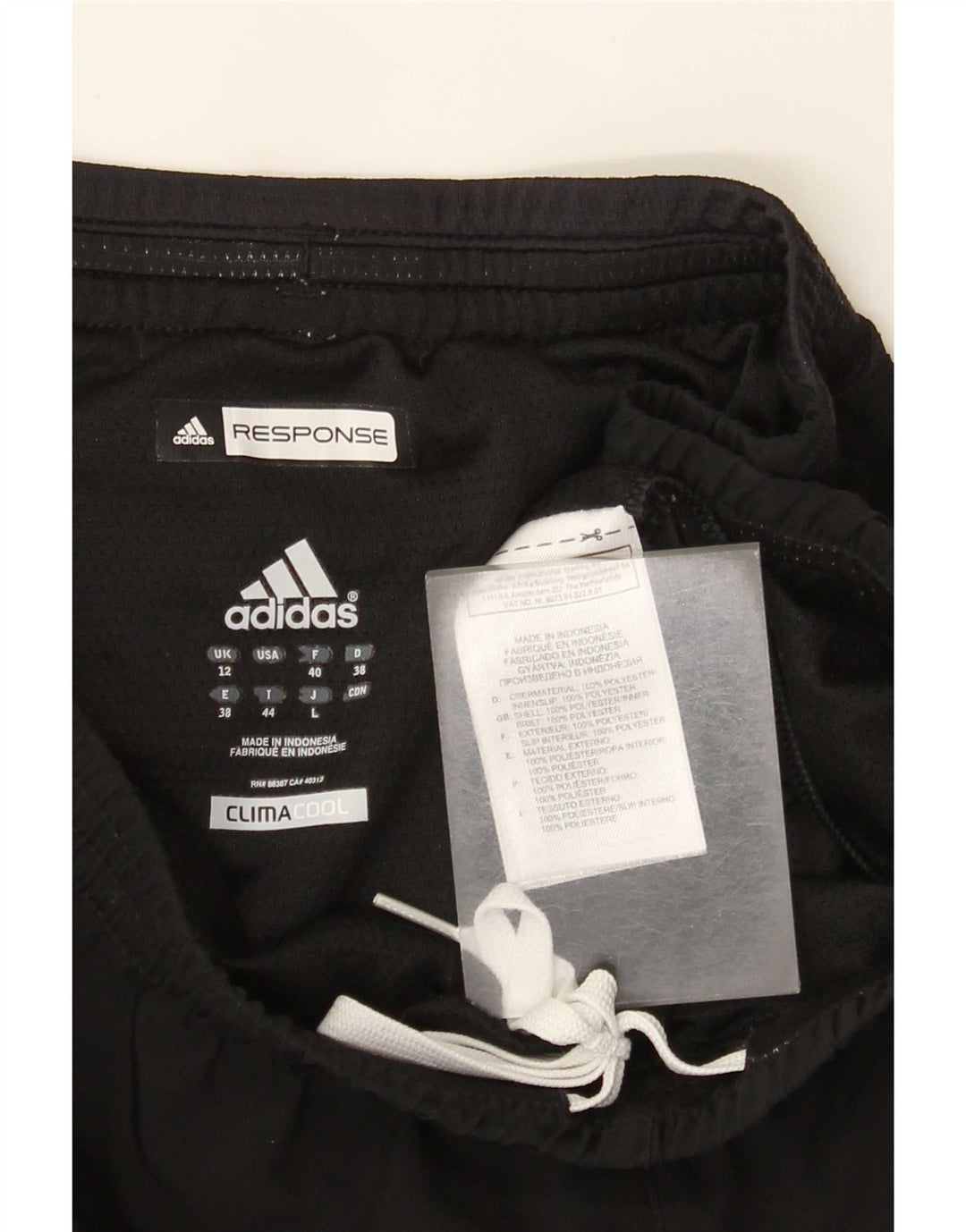 Adidas Γυναικείο Climacool αθλητικό σορτς UK 12 μεσαίο μαύρο πολυεστέρα
