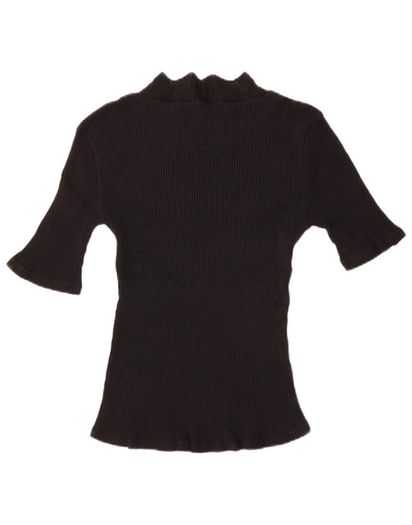 Zara Γυναικείο T-Shirt Top UK 14 Large Black