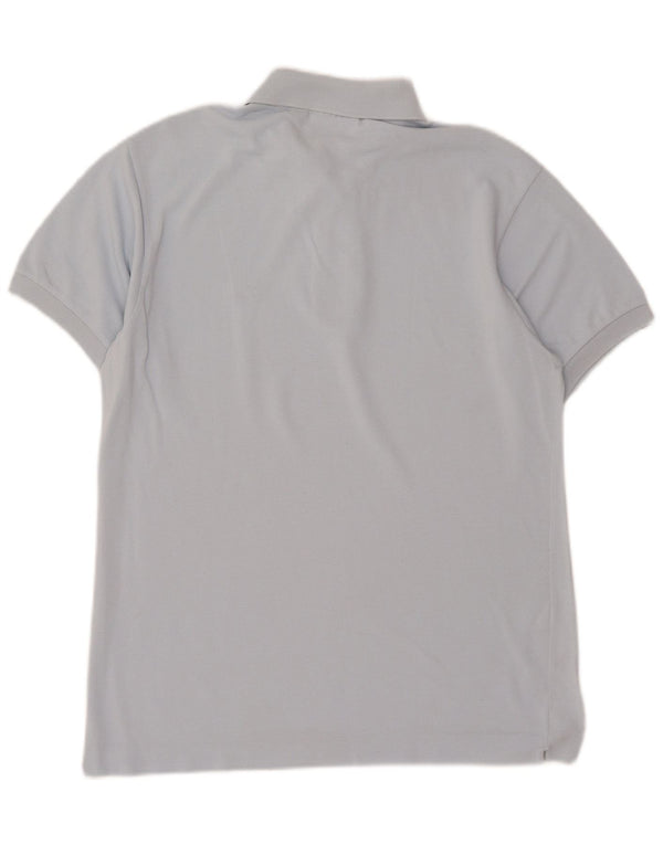 LACOSTE Mens Classic Fit Polo Shirt Size 4 Medium Blue Cotton