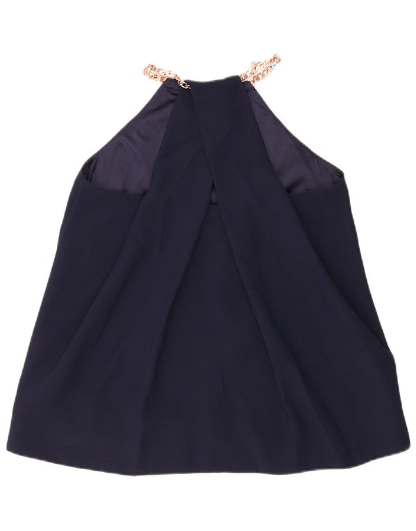 Ted Baker Womens Cami Top Size 2 Small Navy Blue Polyester