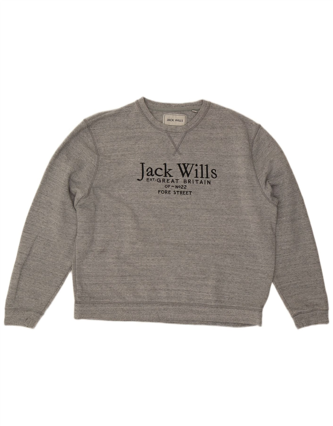 JACK & JONES Ανδρικό γραφικό φούτερ Jumper 2XL Γκρι βαμβακερό