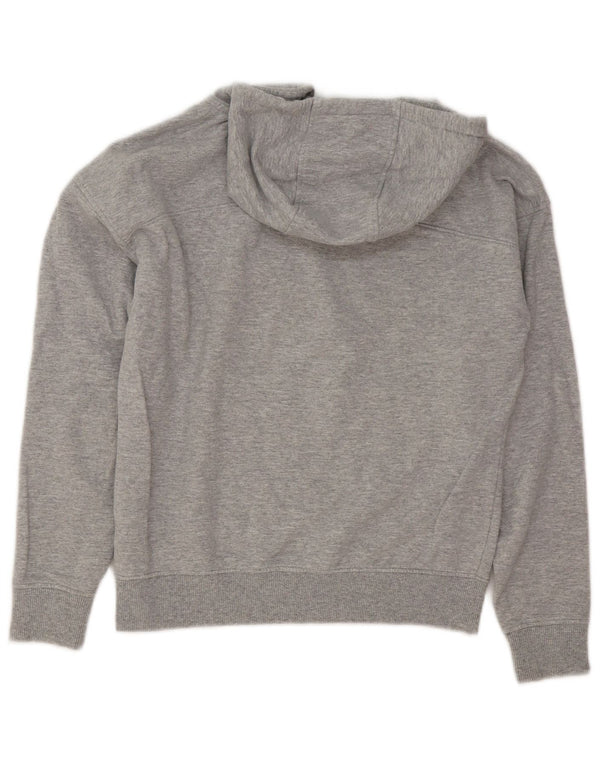 The North Face Womens Graphic Oversized Hoodie Jumper UK 6 XS Grey Cotton