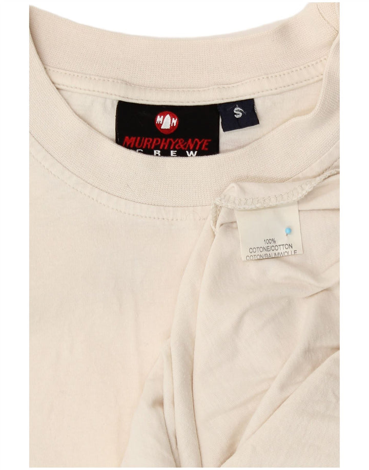 Murphy & Nye Ανδρικό γραφικό τοπ μακρυμάνικο μικρό λευκό βαμβακερό