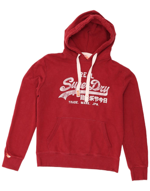 Ανδρικό γραφικό κουκούλα Superdry, μεγάλο βαμβακερό μπορντό