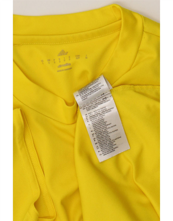 Adidas Ανδρικό T-Shirt Climalite Top Μικρό κίτρινο πολυεστέρα