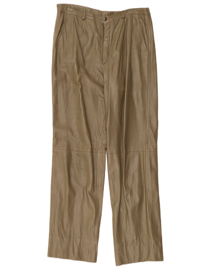 Sperry Γυναικείο ίσιο δερμάτινο παντελόνι W32 L29 Χακί