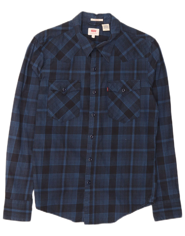 Ανδρικό πουκάμισο Levi's Small Navy Blue Check Cotton