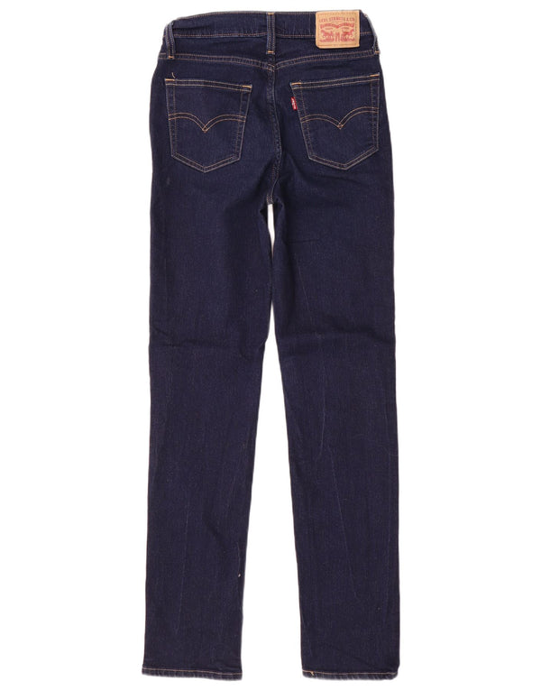 Levi's γυναικείο 724 ψηλό ίσιο τζιν W28 L32 Navy Blue Cotton