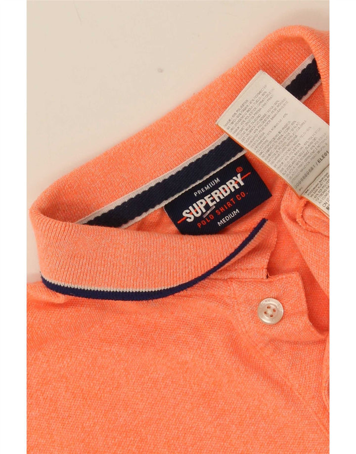 Ανδρικό πουκάμισο πόλο Superdry, βαμβακερό μεσαίο πορτοκαλί