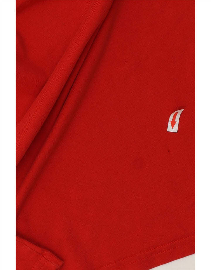 Ανδρικό γραφικό T-Shirt ADIDAS Top Μεσαίο κόκκινο βαμβακερό