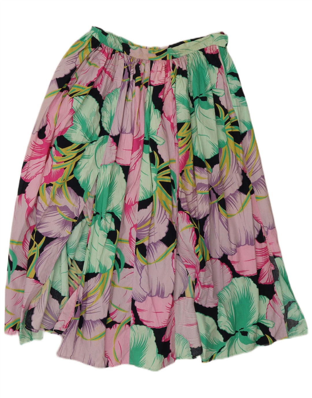 Vintage γυναικεία ψηλόμεση φούστα W26 Μικρή πολύχρωμη Floral