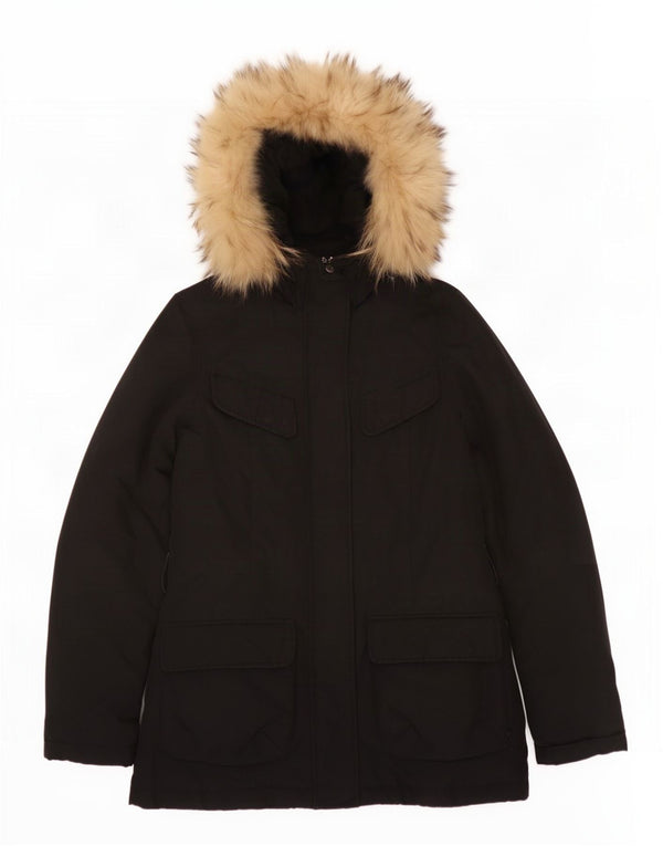 Woolrich Γυναικείο μπουφάν με κουκούλα UK 10 Small Black