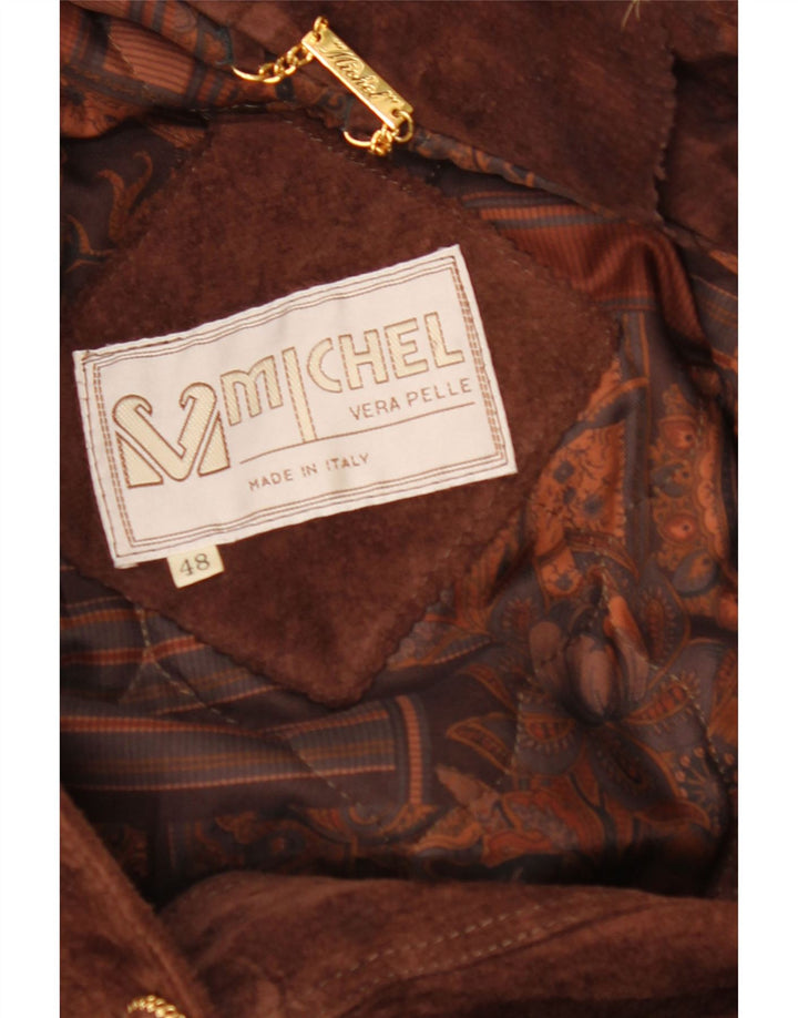 MICHEL Γυναικείο Suede Windbreaker Γυναικείο Παλτό IT 48 XL Καφέ