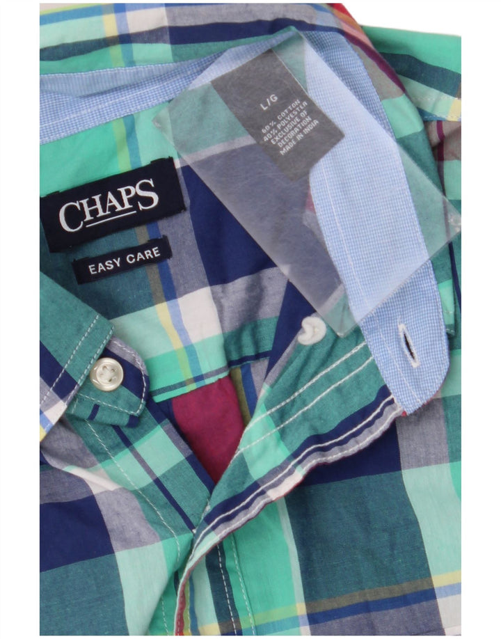 Chaps Mens Easy Care κοντομάνικο πουκάμισο μεγάλο πολύχρωμο βαμβακερό