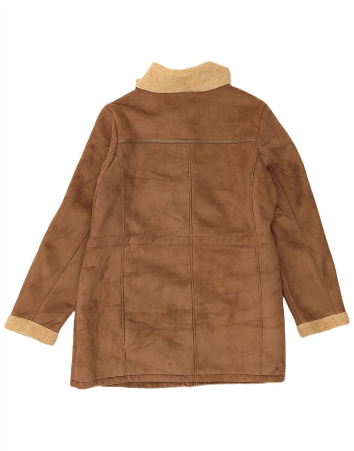 Marks & Spencer Γυναικείο μπουφάν Sherpa UK 16 Large Brown Polyester