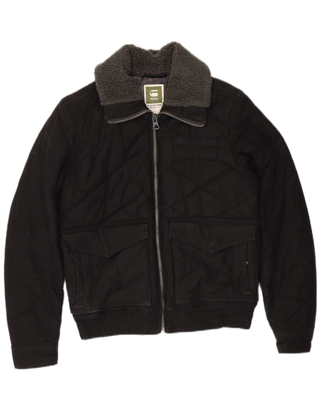 Ανδρικό καπιτονέ μπουφάν G-STAR UK 38 Μεσαίο Μαύρο Βαμβακερό