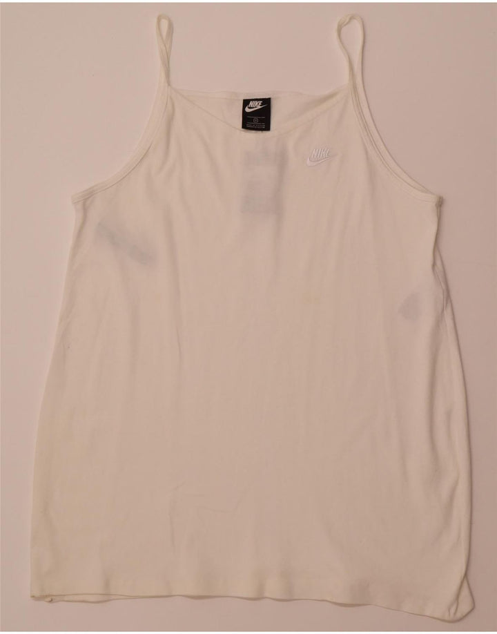 Γυναικείο τοπ NIKE Cami UK 18 XL από λευκό βαμβακερό