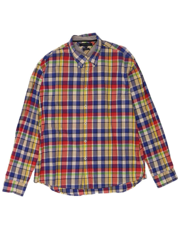 Tommy Hilfiger Ανδρικό πουκάμισο Custom Fit 2XL Πολύχρωμο βαμβακερό