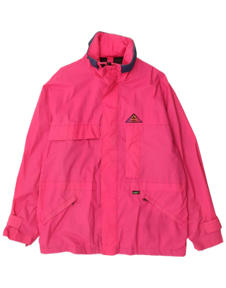 Ανδρικό μπουφάν Aesse Windbreaker UK 40 Large Pink Colourblock Polyamide