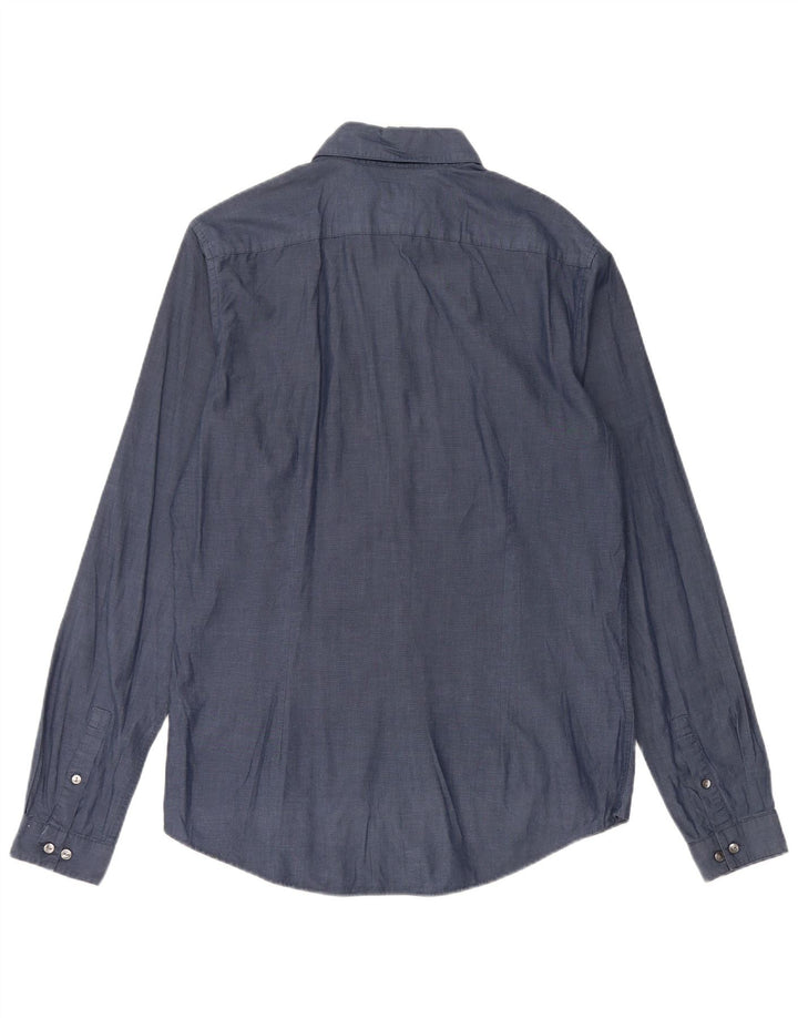 CALVIN KLEIN Ανδρικό πουκάμισο Slim Fit Μέγεθος 40 Medium Navy Blue βαμβακερό