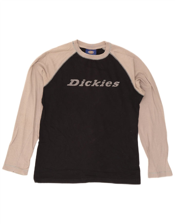 Ανδρικό γραφικό τοπ Dickies, μακρυμάνικο, μικρό μαύρο χρώμα, βαμβακερό